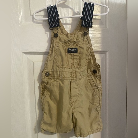 Oshkosh B’Gosh Khaki Shortalls - Picture 1 of 7